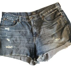 Ralph Lauren Blue Jean Shorts Distressed Casual